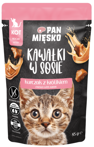 Pan Mięsko Kociak Kurczak Królik 85g