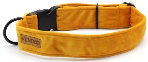 KENDOG Velvet Yellow Obroża M 4cm