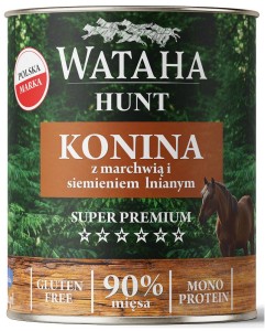 Wataha Hunt Adult Konina Marchewka Siemie Lniane 800g