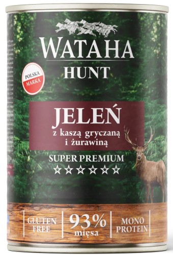 Wataha Hunt Adult Jeleń Kasza Żurawina 400g