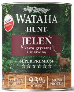Wataha Hunt Adult Jeleń Kasza Żurawina 800g