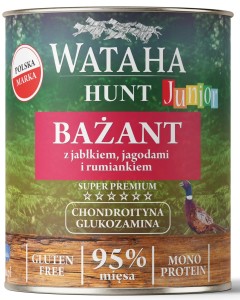 Wataha Hunt Junior Bażant Jabłko Jagoda Rumianek 800g