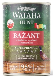 Wataha Hunt  Junior Bażant Jabłko Jagoda Rumianek 400g