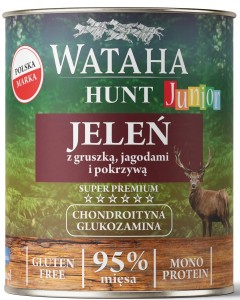 Wataha Hunt Junior Jeleń Gruszka Jagoda Pokrzywa 800g