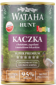 Wataha Hunt Junior Kaczka Batat Jagoda Mniszek Lekarski 400g