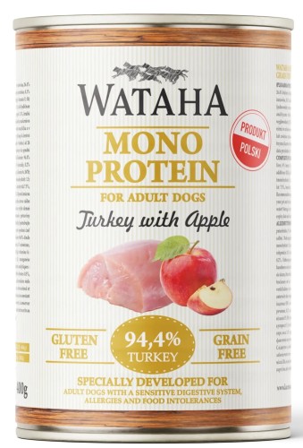 Wataha Mono Indyk Jabłko 400g
