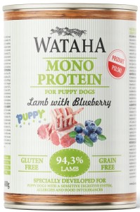 Wataha Mono Puppy Jagnięcina Borówka Amerykańska 400g