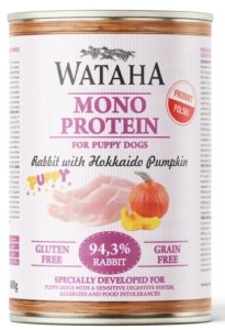 Wataha Mono Puppy Królik Jabłko Dynia 400g