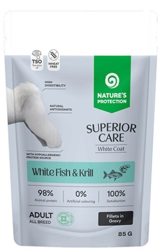 Natures Protection Superior Care Adult White Fish Krill 85g