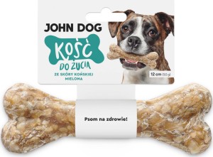 JohnDog Kość z końskiej skóry mielona 12cm