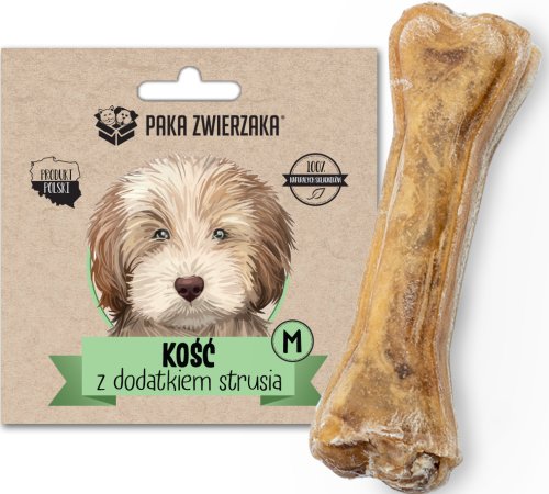 Paka Zwierzaka Kość z Dodatkiem Strusia M