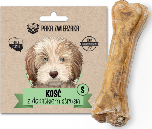 Paka Zwierzaka Kość z Dodatkiem Strusia S