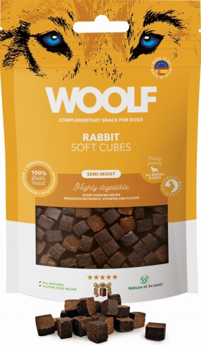 WOOLF Soft Cubes Monoprotein Rabbit 100g