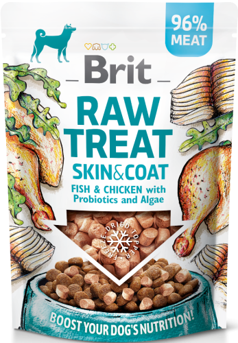 Brit Care Dog Raw Treat Skin Coat Fish Chicken 40g