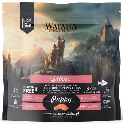 Wataha Sucha Karma Puppy Giant Łosoś 2kg