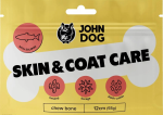 JohnDog Kość  SKIN AND COAT CARE z Łososiem 12cm