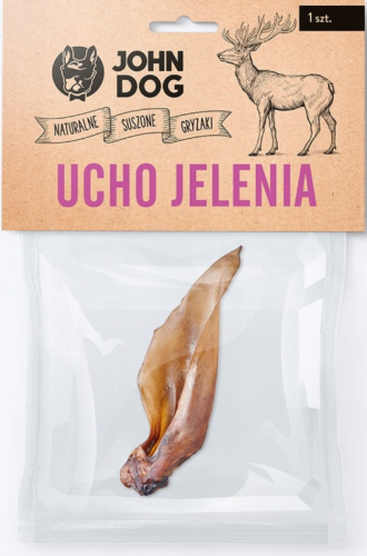 JohnDog Ucho Jelenia 1szt