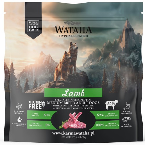 Wataha Sucha Karma Medium/Large Jagnięcina Ryż 2kg