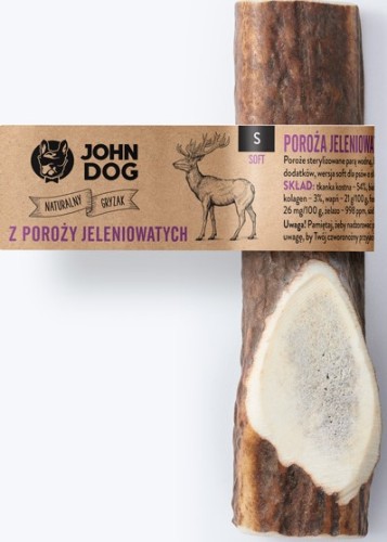 JOHNDOG Poroża jelenia soft S