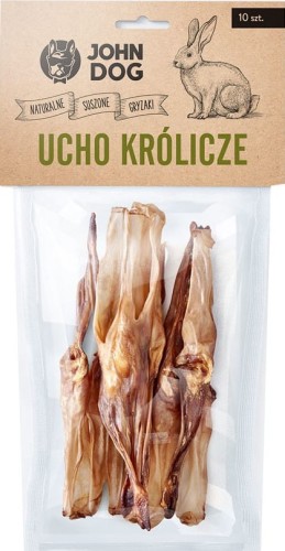 JohnDog Ucho królicze 10szt