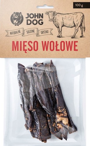 JohnDog Mięso wołowe paski 100g