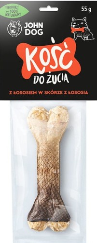 JohnDog Kość z łososiem 55g