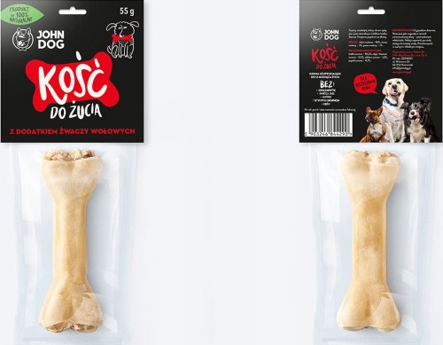 JOHN DOG Kość z dodatkiem żwaczy wołowych 55g