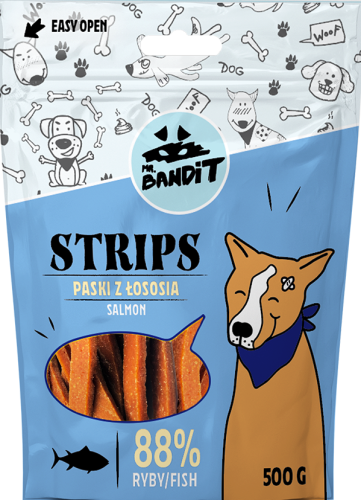 Mr.Bandit Strips Salmon 500g