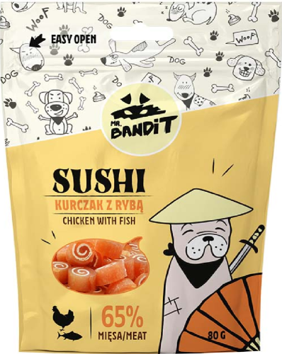 Mr. Bandit Sushi Chicken & Fish 80g