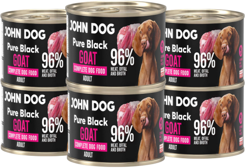 JohnDog Pure Black Adult Kozina 6x200g