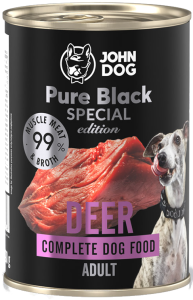 John Dog Pure  Black Special Adult jeleń 400g