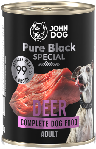 John Dog Pure Black Special Adult jeleń 400g