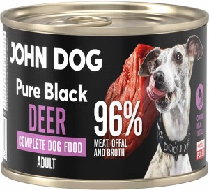 John Dog Pure Black Adult Jeleń 200g