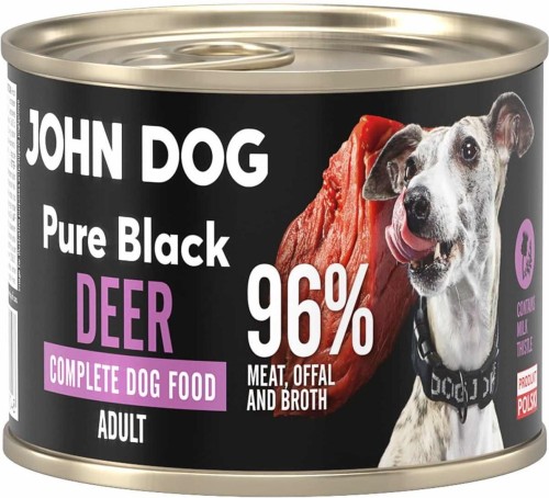 John Dog Pure Black Adult Jeleń 200g