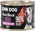 John Dog Pure Black Adult Jeleń 6x200g