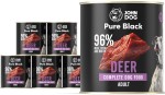 John Dog Pure Black Adult jeleń 6x800g