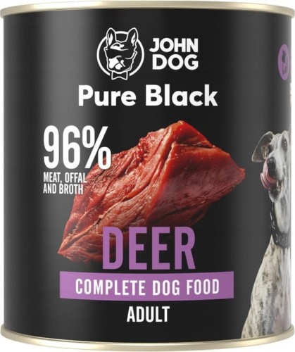 John Dog Pure Black Adult jeleń 800g