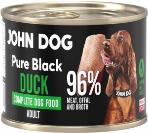 John Dog Pure Black Adult Kaczka 200g