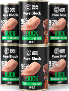 John Dog Pure Black Adult kaczka 6x400g