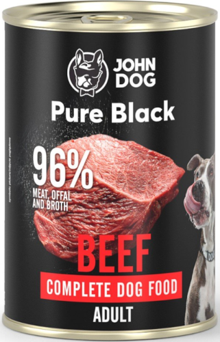 JohnDog Pure Black Adult wołowina 400g