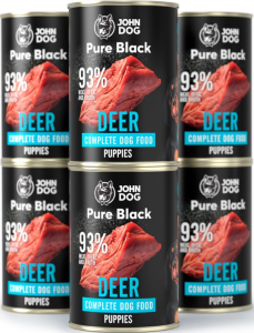 John Dog Pure Black Puppy jeleń 6x400g