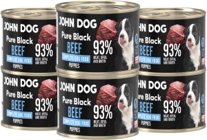 John Dog Pure Black Puppy Wołowina 6x200g