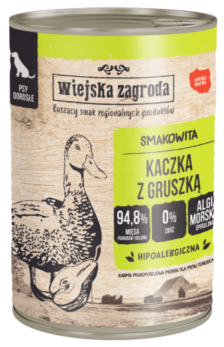 Wiejska Zagroda Mokra Kaczka z Gruszką 400g