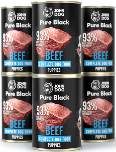 John Dog Pure Black Puppy wołowina 6x400g
