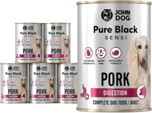 John Dog Pure Black Sensi Digestion Wieprzowina 6x400g