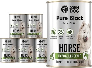 John Dog Pure Black Sensi Hypoallergenic Konina 6x400g