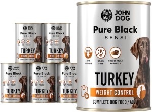John Dog Pure Black Sensi Weight Control Indyk 6x400g