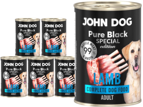 John Dog Pure Black Special Adult Jagnięcina 6x400g