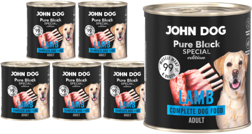 John Dog Pure Black Special Adult Jagnięcina 6x800g