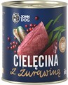 JohnDog Berry Adult Cielęcina z żurawiną 6x400g